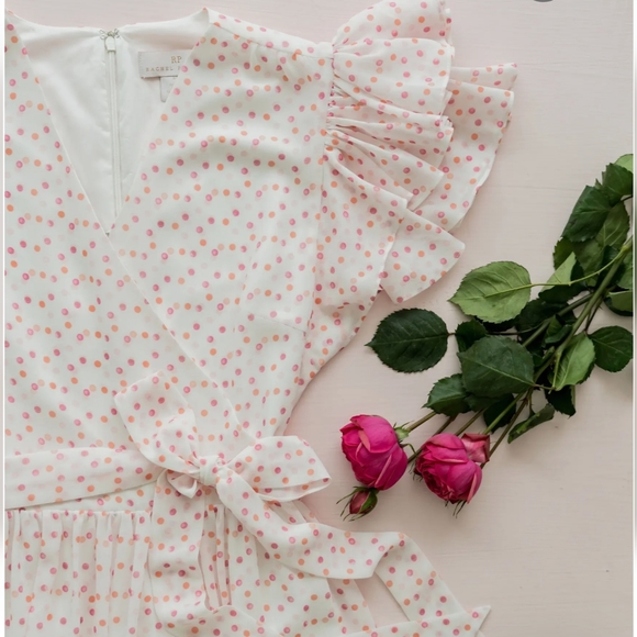 Rachel Parcell Polka Dot Faux Wrap Tie Dress  Size XXL NWT - Picture 6 of 9